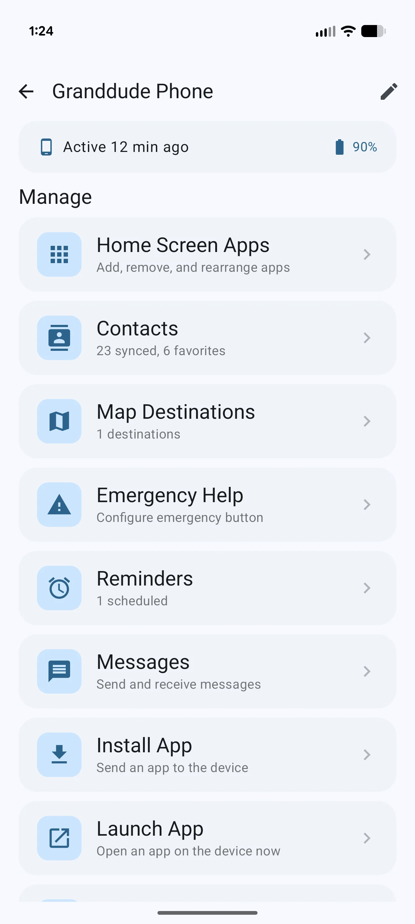 Tether Manager caregiver dashboard