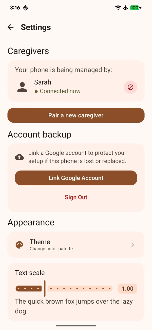 Launcher settings